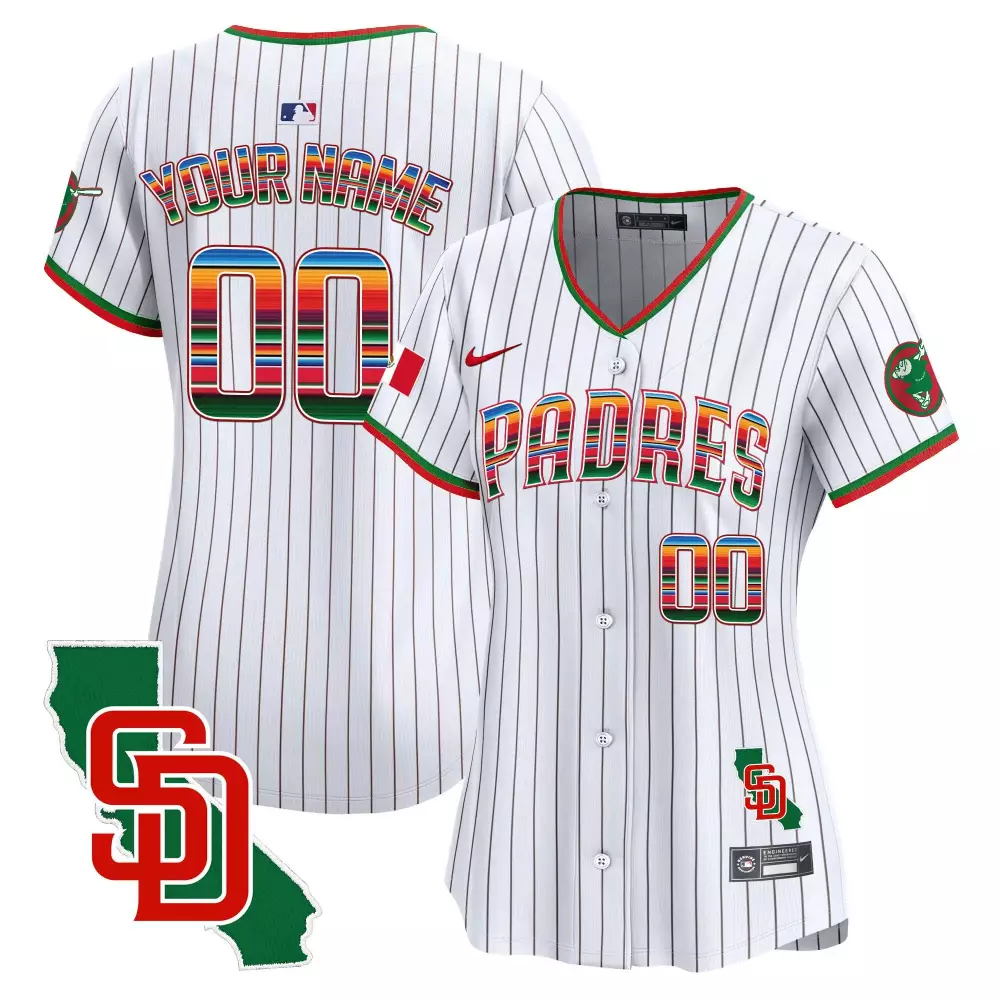 San Diego Padres Pinstripe Women’s Cool Base Custom Jersey | Limited Edition | All Stitched Fan Gear | For Men, Women & You