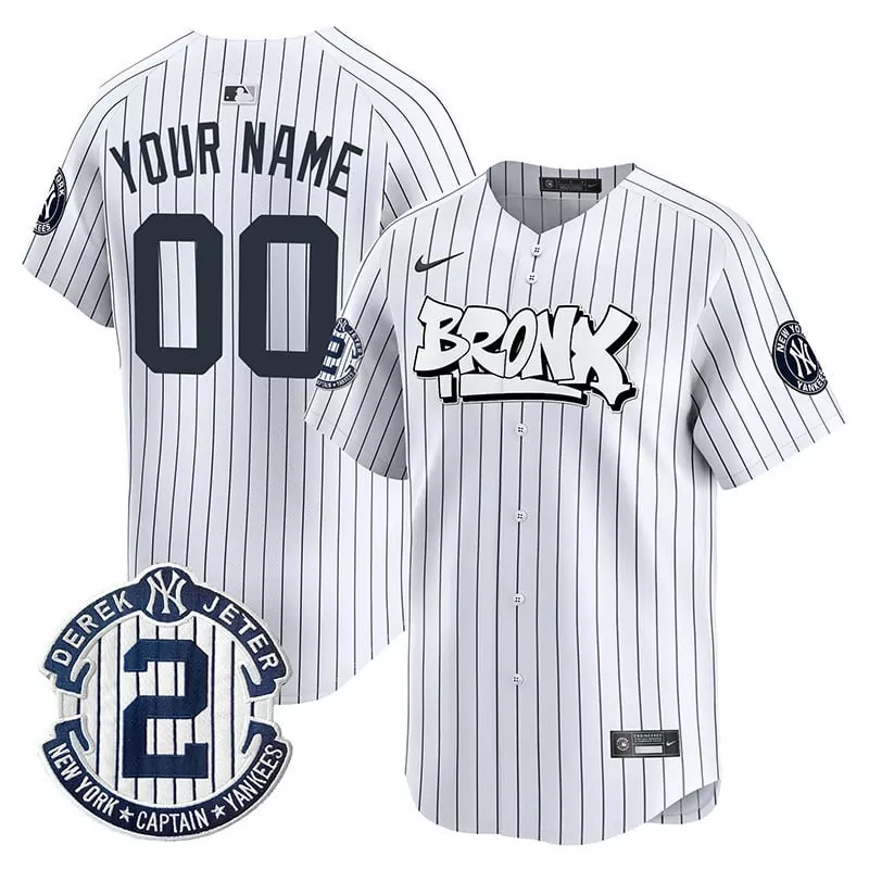 pinstripe youth new york yankees the bronx graffiti vapor premier limited custom jersey v3 all stitched