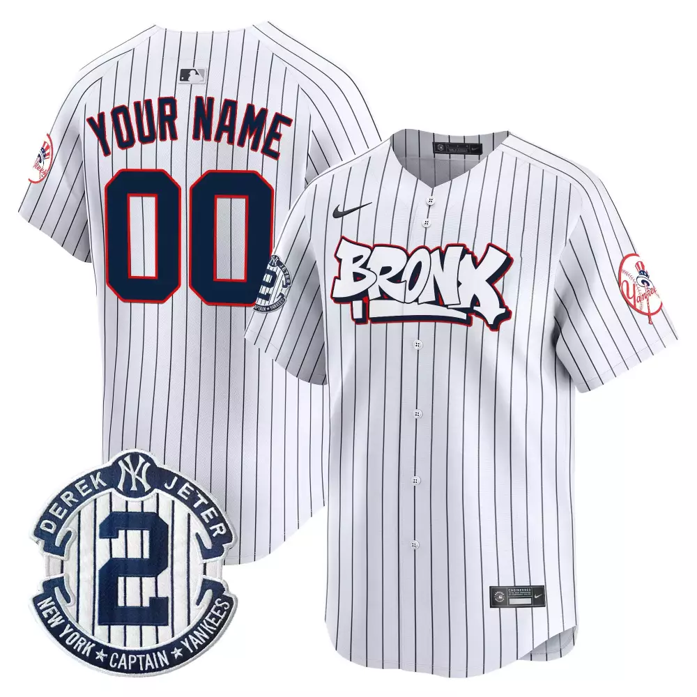 pinstripe youth new york yankees the bronx graffiti vapor premier limited custom jersey v3 all stitched