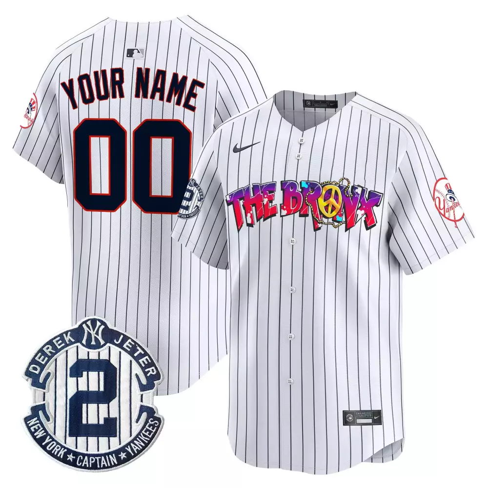 pinstripe youth new york yankees the bronx graffiti vapor premier limited custom jersey v3 all stitched