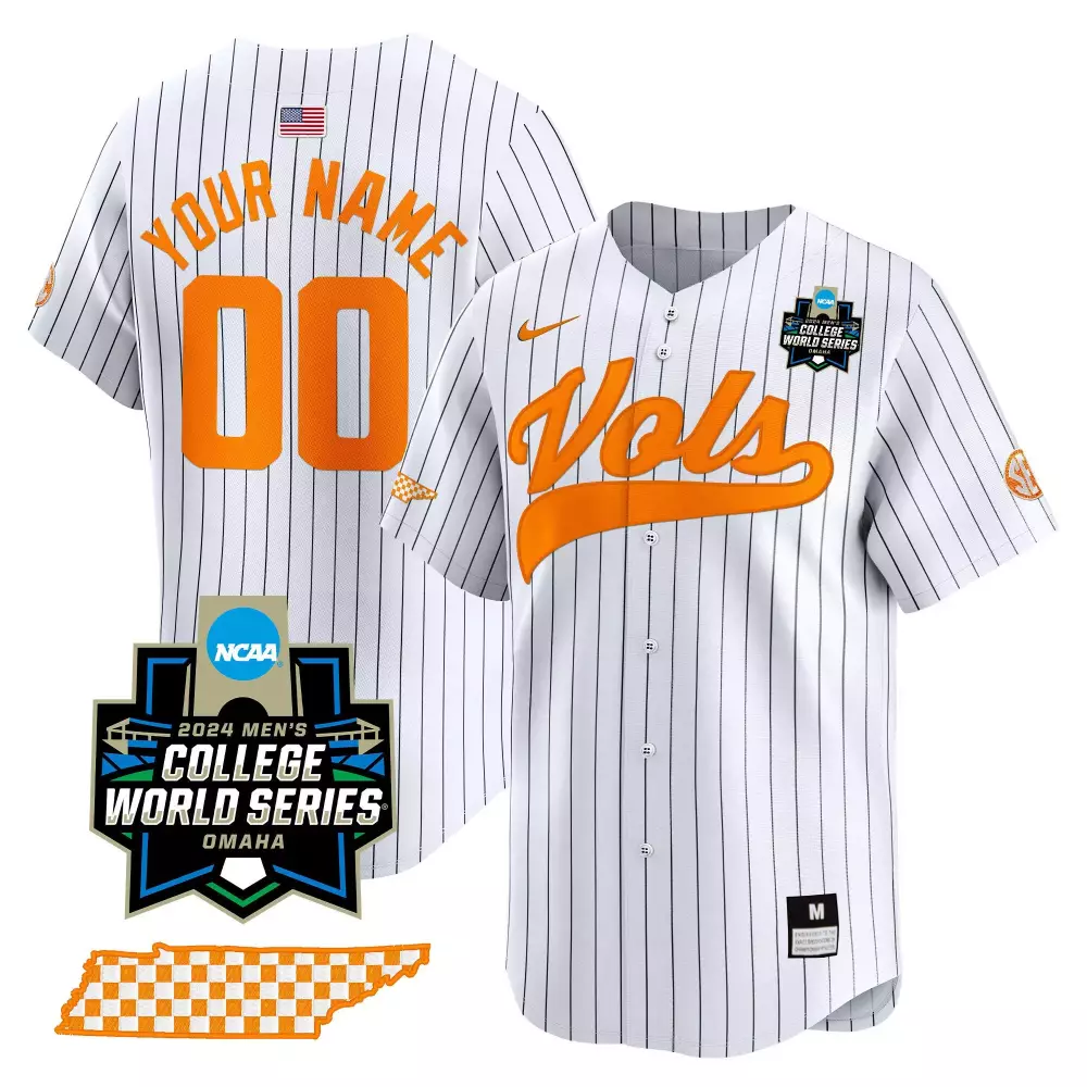 pinstripe youth tennessee volunteers 2024 champions vapor premier limited custom jersey all stitched