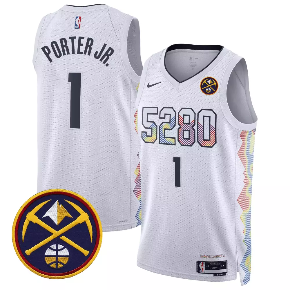 nikola jokic white gold youths denver nuggets 2023 finals champions patch cool base jersey all stitched