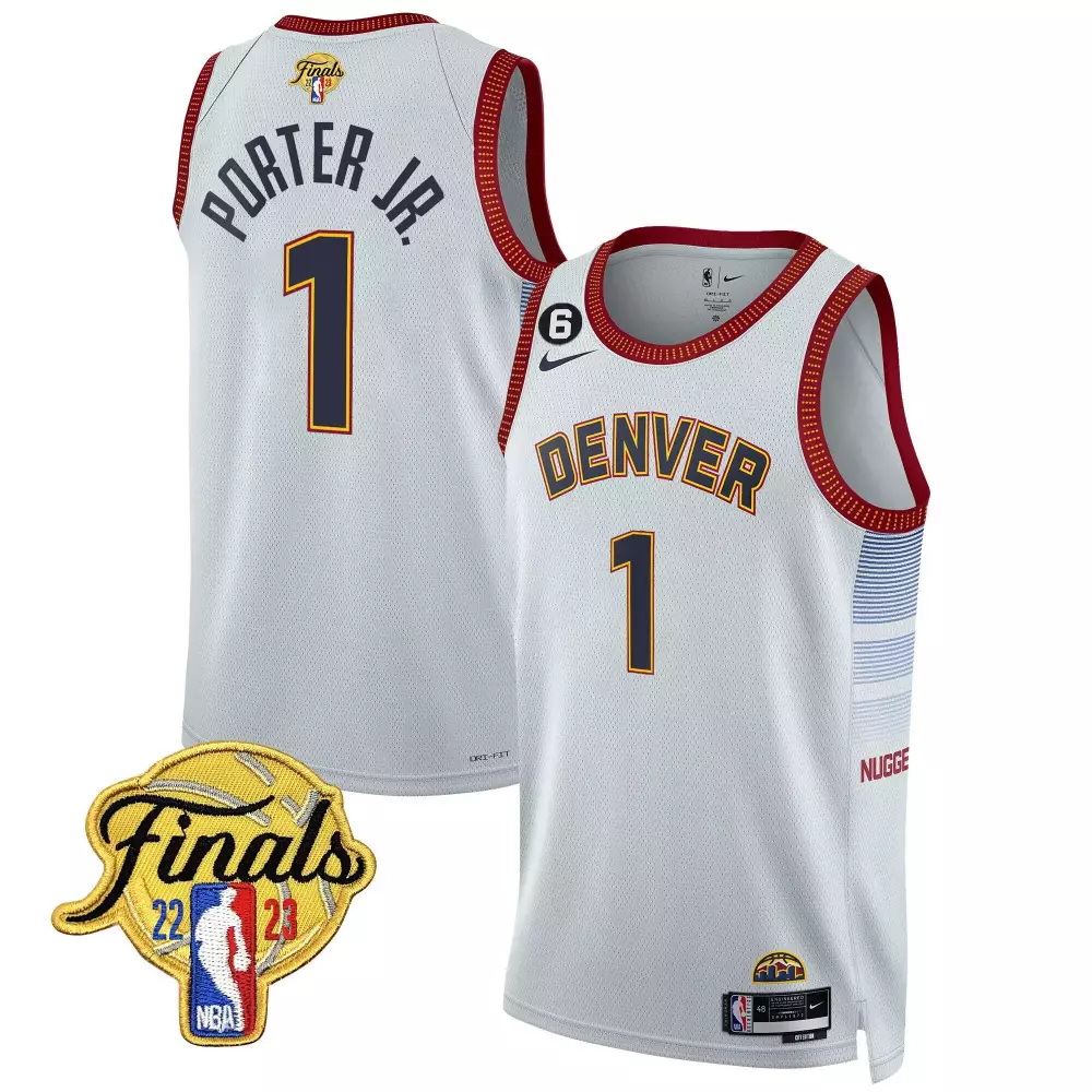 porter jr city mens denver nuggets 2023 finals patch collection jersey all stitched