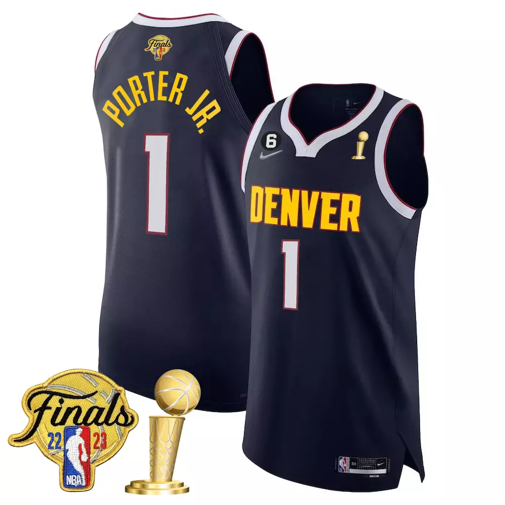 porter jr diamond mens denver nuggets 2023 finals patch champions collection jersey v2 all stitched