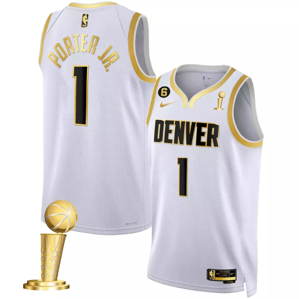 porter jr white gold mens denver nuggets 2023 champions jersey collection all stitched