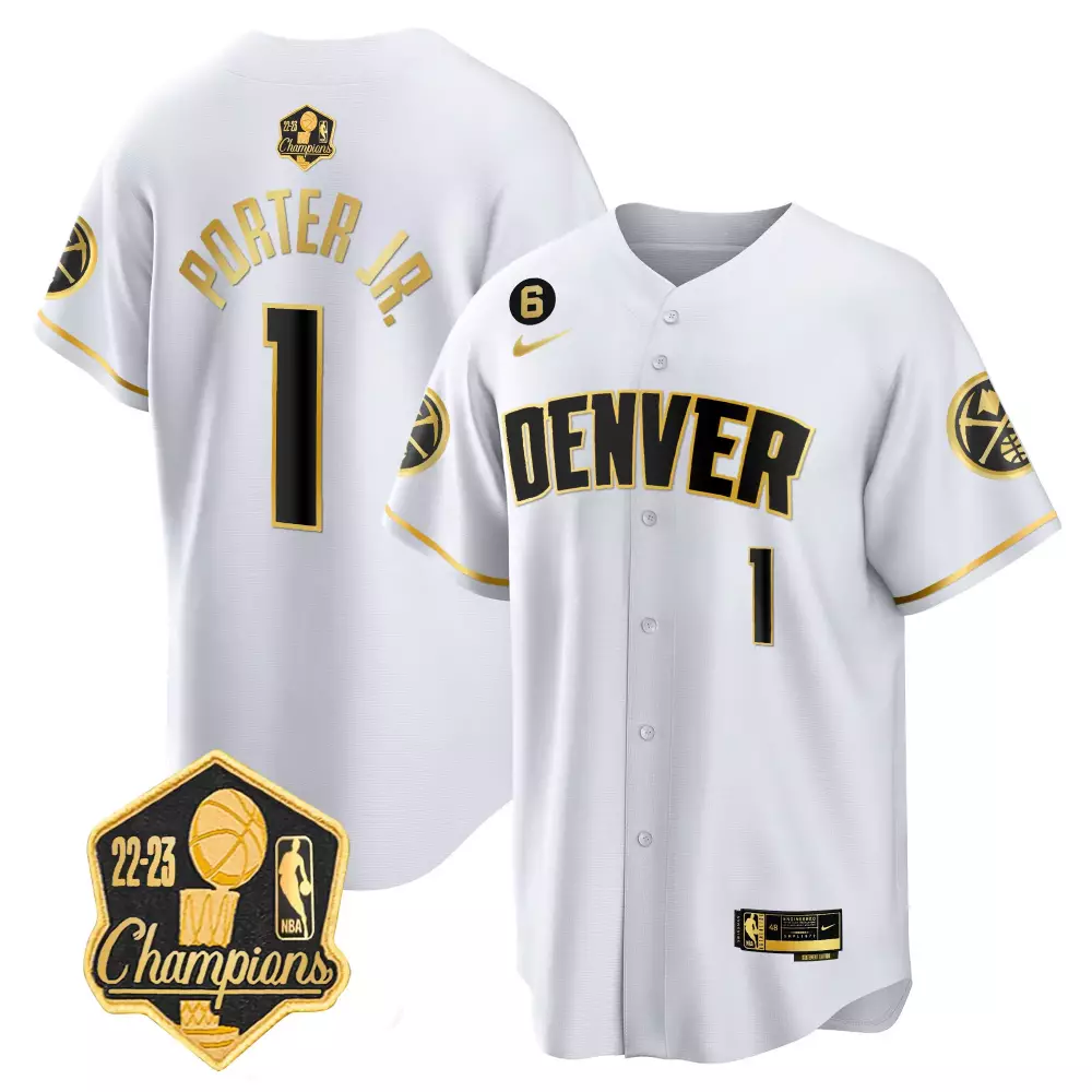porter jr white gold mens denver nuggets 2023 champions jersey collection all stitched
