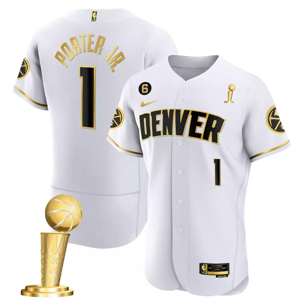 porter jr white gold mens denver nuggets 2023 finals patch gold special jersey all stitched