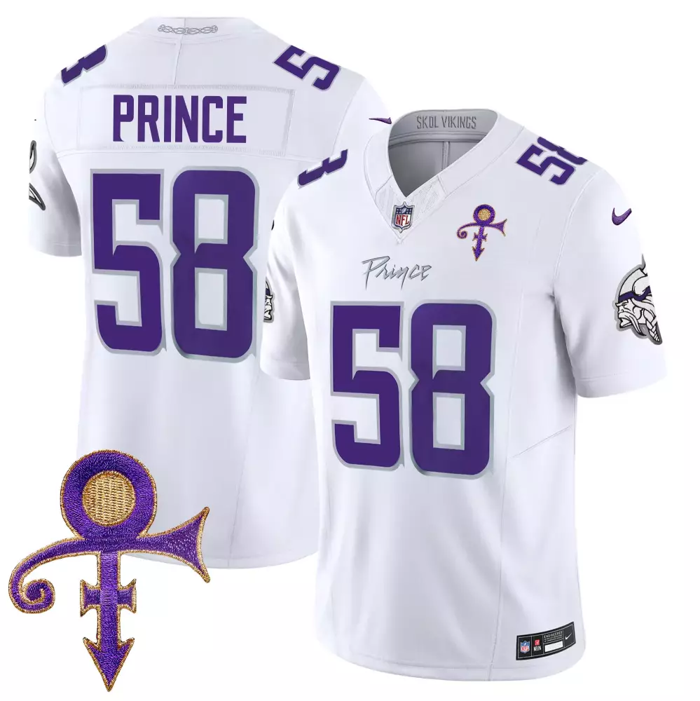 prince 1958 purple alternate mens vikings 2024 prince vapor limited jersey all stitched