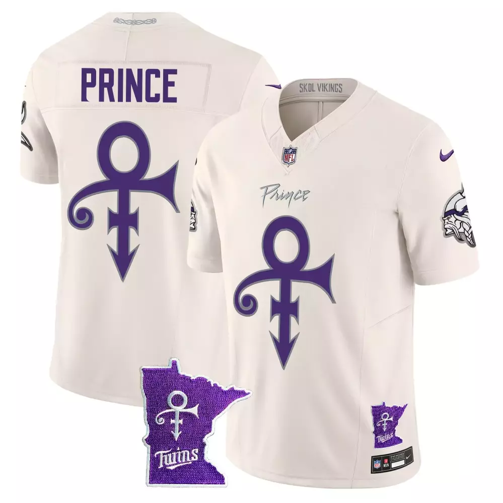 prince cream mens vikings 2024 prince vapor limited jersey v2 all stitched