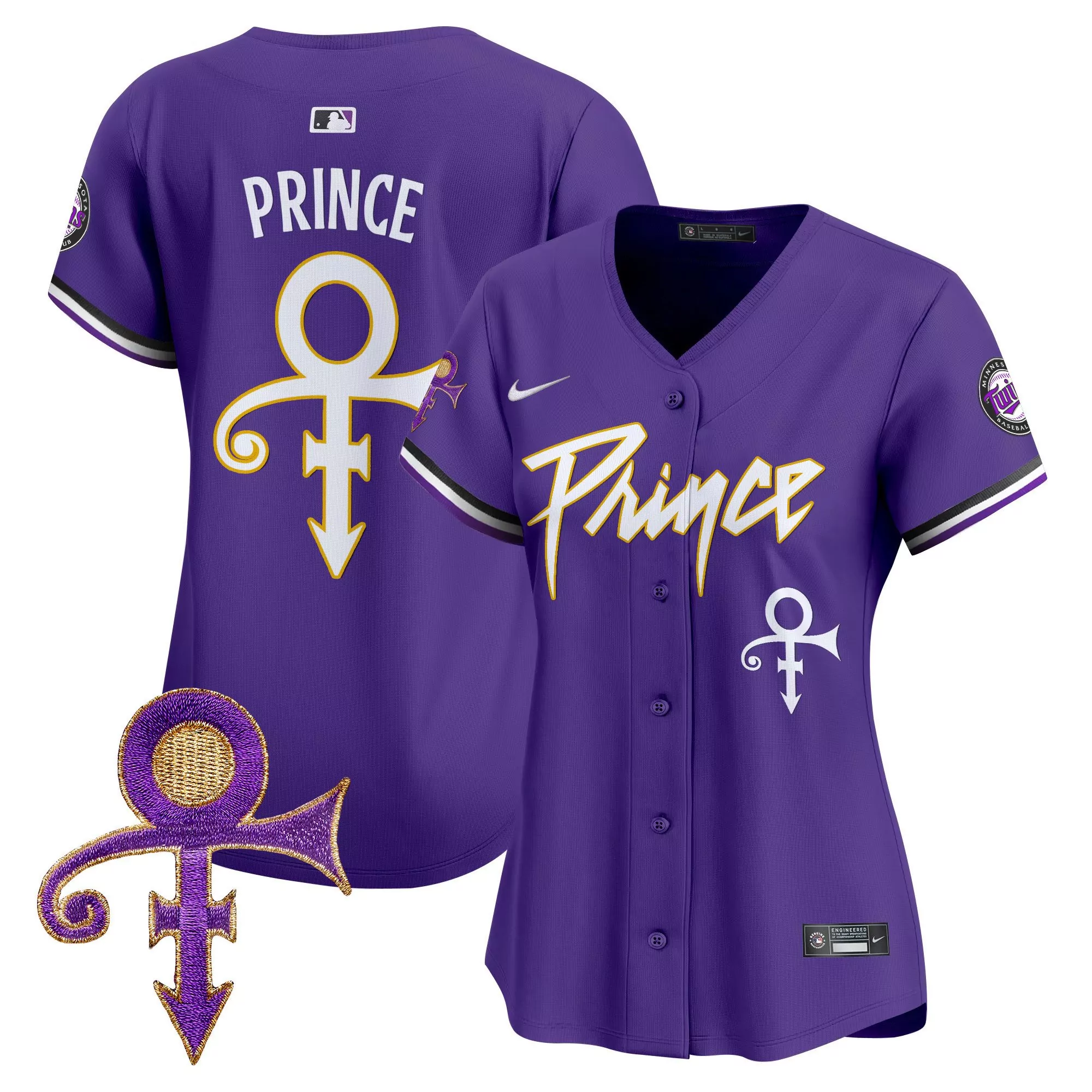 prince purple womens minnesota twins prince patch vapor premier limited jersey all stitched