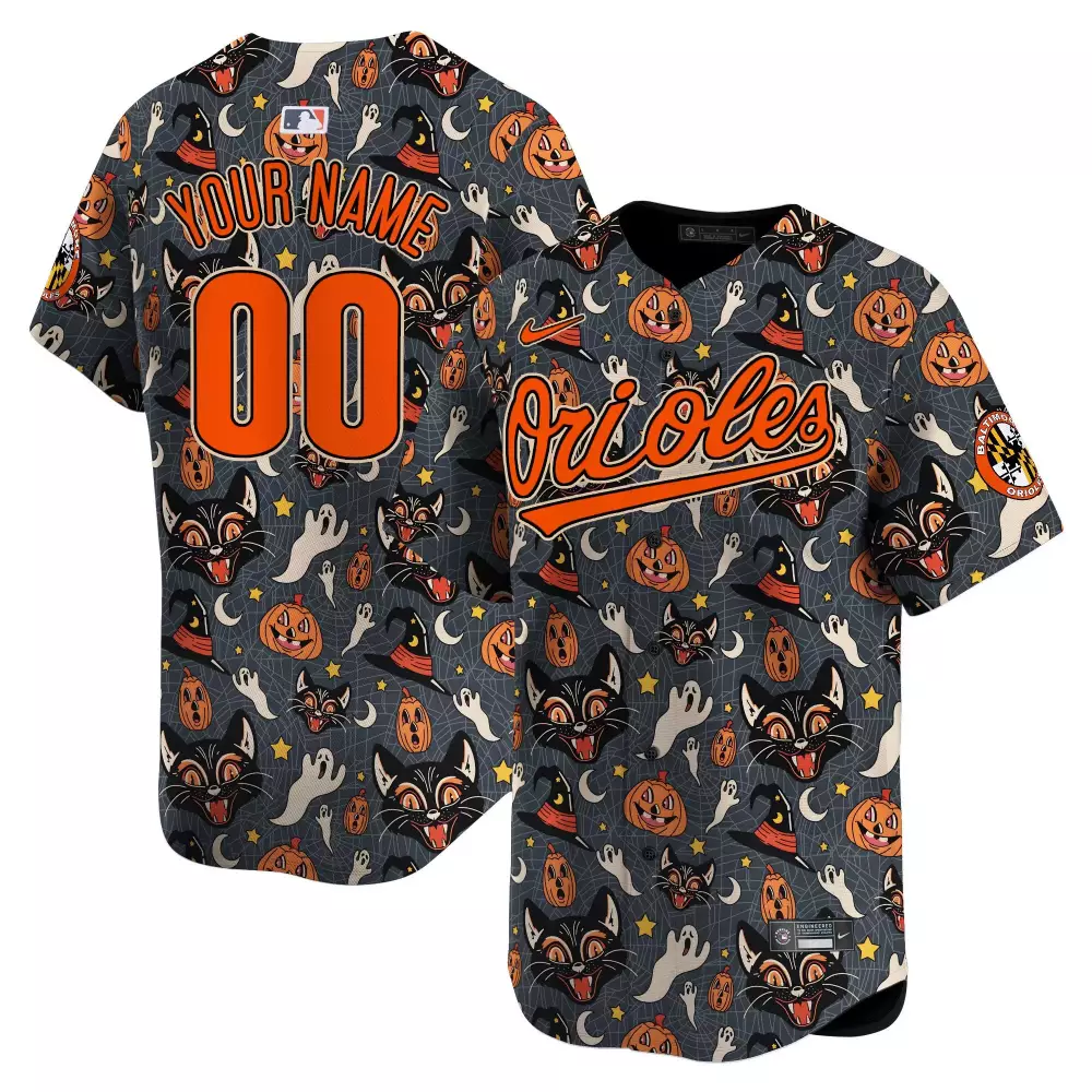 printed youth baltimore orioles halloween vapor premier limited custom jersey printed