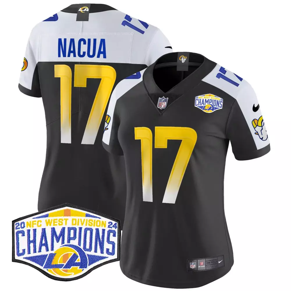 puka nacua black alternate mens los angeles rams california patch vapor limited jersey all stitched