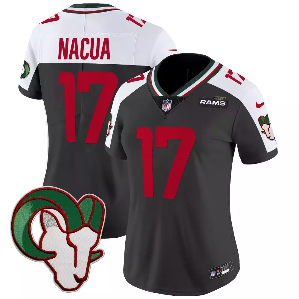 puka nacua black alternate womens los angeles rams mexico vapor limited jersey all stitched