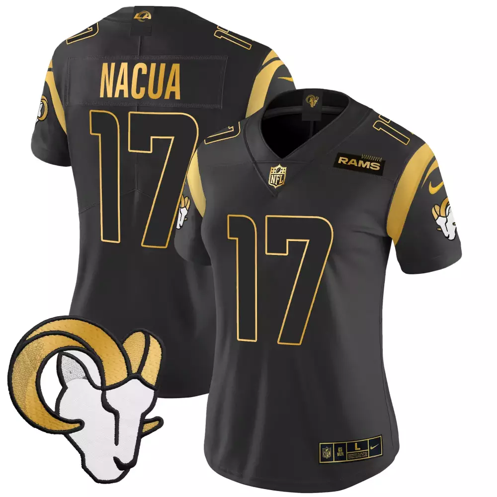 puka nacua black alternate womens los angeles rams mexico vapor limited jersey all stitched