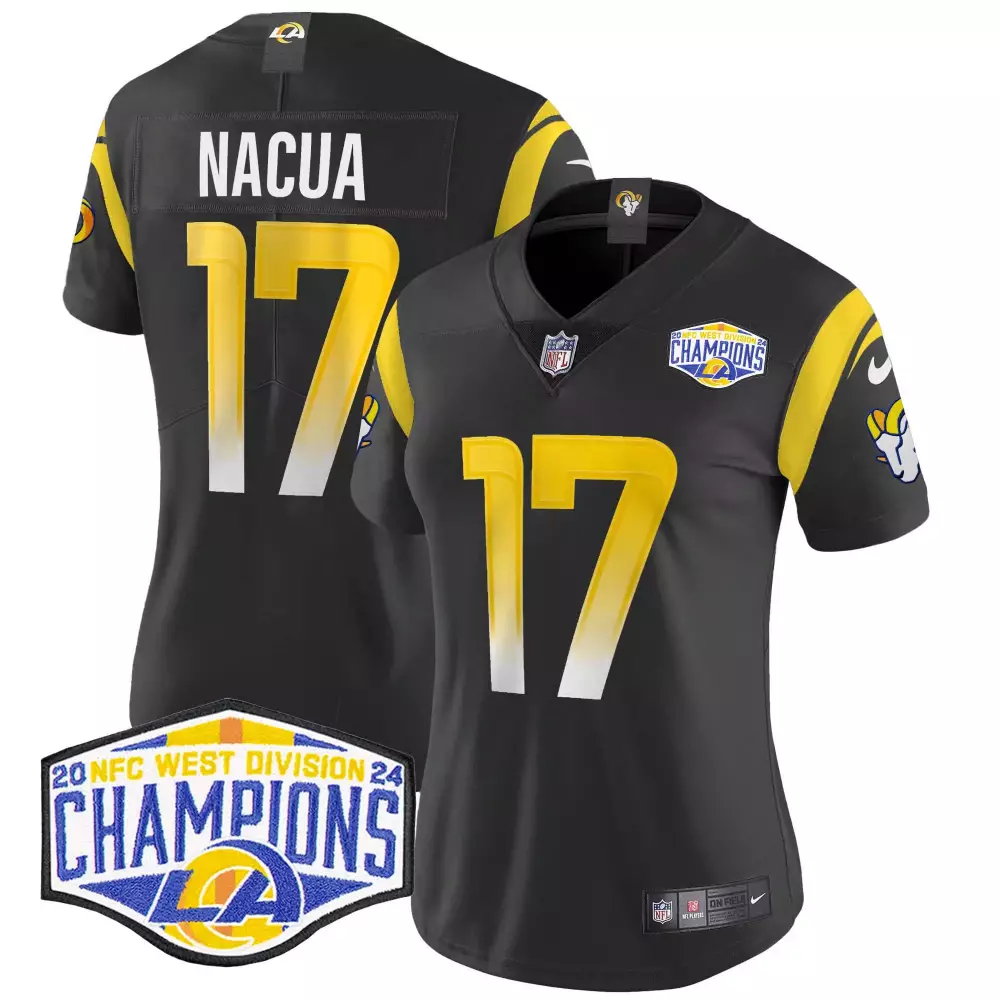 puka nacua black mens los angeles rams vapor limited jersey v2 all stitched