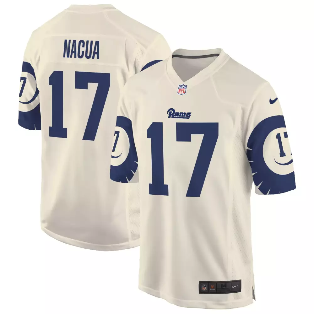 puka nacua bone mens los angeles rams 2024 nfc west division champions vapor limited jersey all stitched