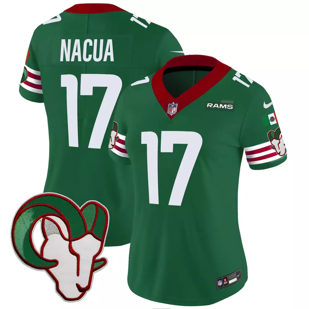 puka nacua gray womens los angeles rams california patch vapor limited jersey all stitched