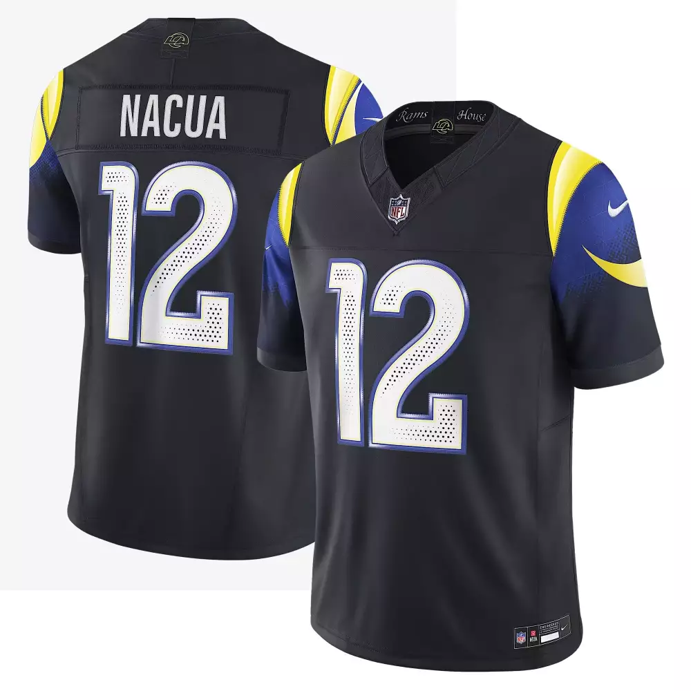 puka nacua men los angeles rams 2025 rivalries vapor limited jersey all stitched