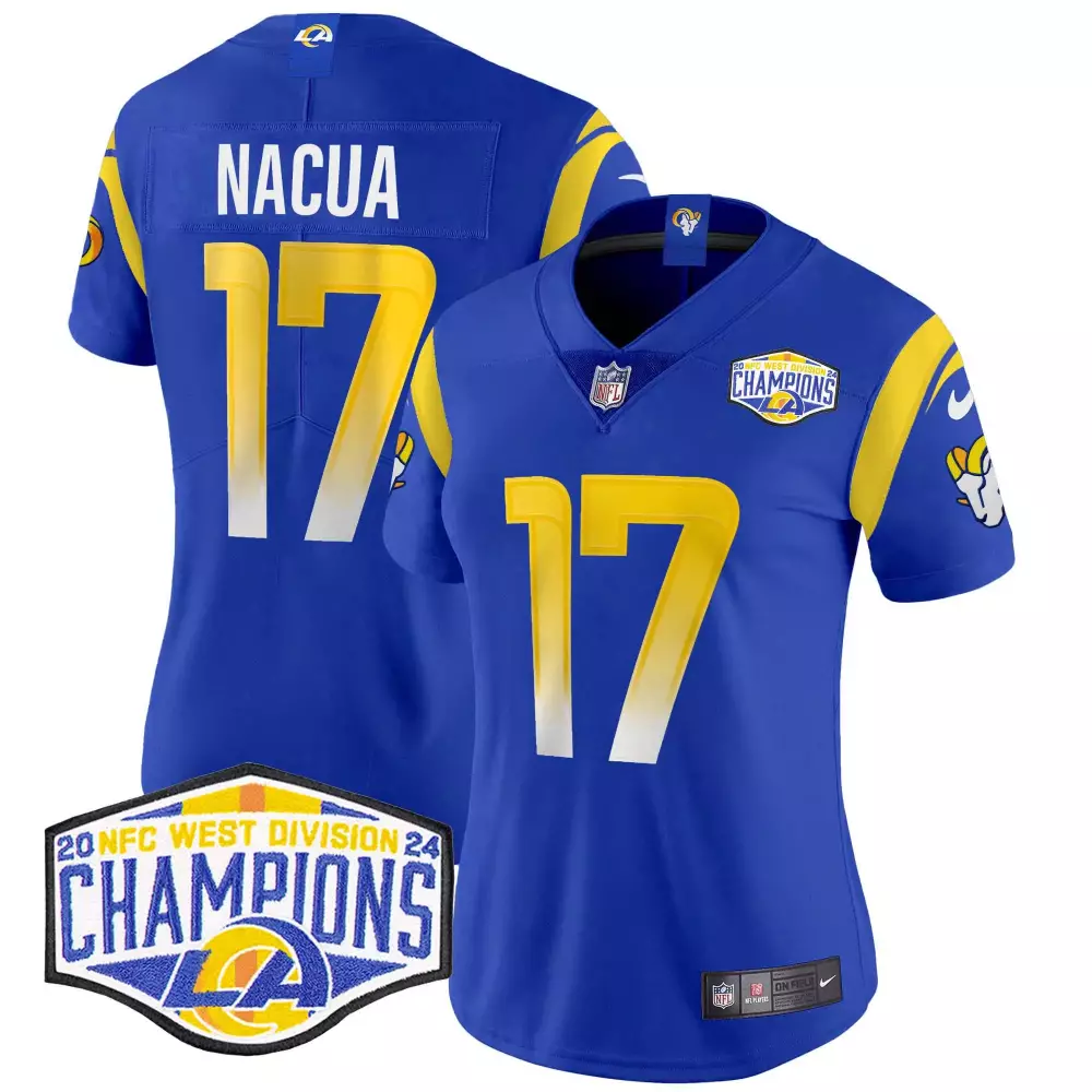 puka nacua royal mens los angeles rams special vapor limited jersey v2 all stitched