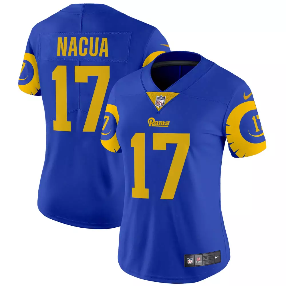 puka nacua royal womens los angeles rams special vapor limited jersey all stitched