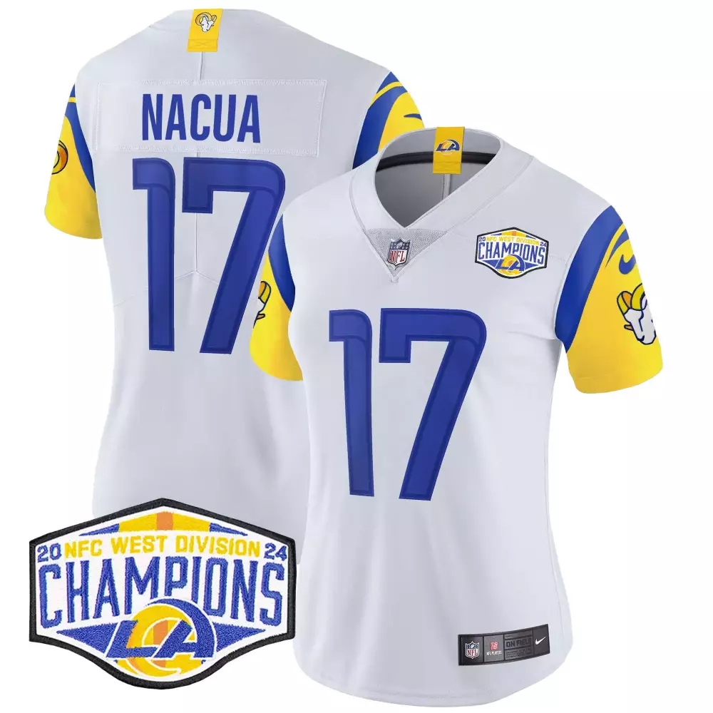 puka nacua white mens los angeles rams vapor limited jersey all stitched