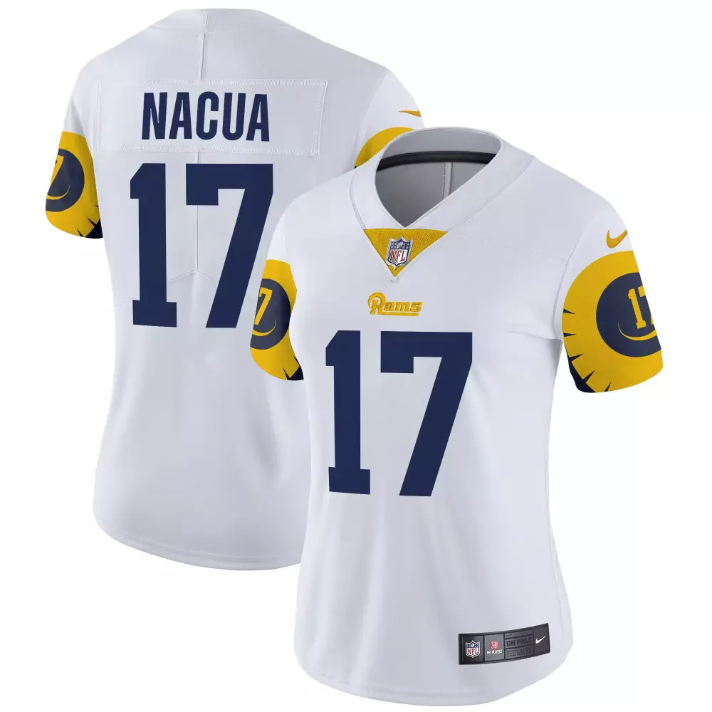 puka nacua white womens los angeles rams special vapor limited jersey all stitched