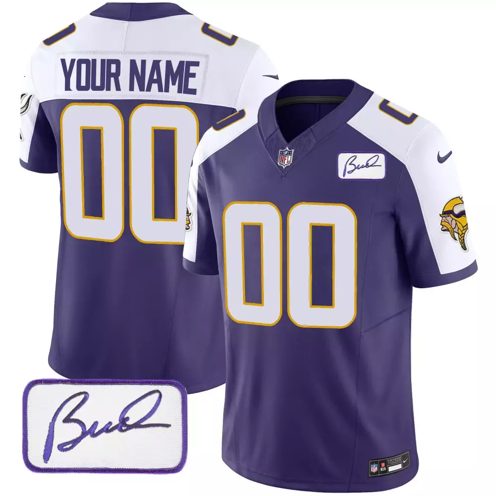 Minnesota Vikings Bud Grant Classic Limited Custom Jersey V4 | Purple Alternate | All Stitched | Game Day Outfit for Men, Women & Youth
