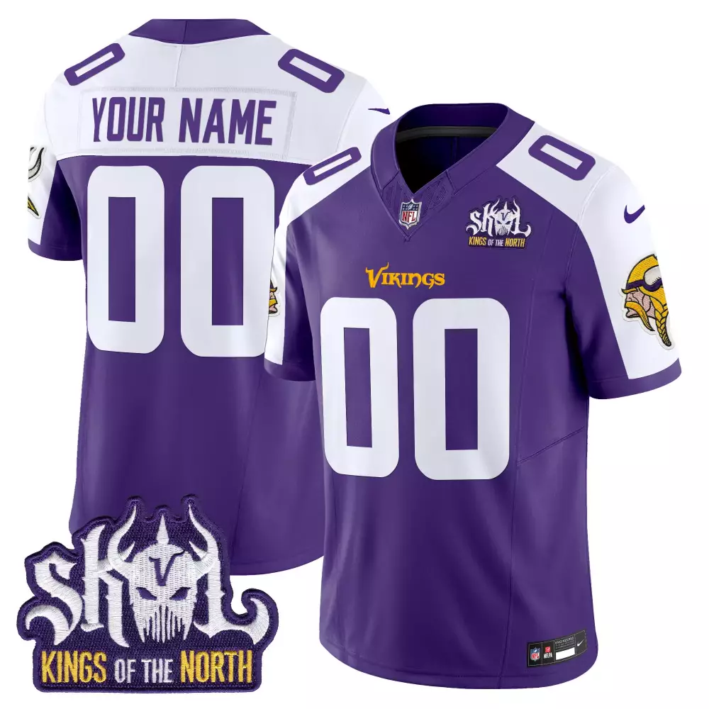 Minnesota Vikings Kings of the North Purple Alternate Jersey | Limited Edition Stitched Fan Gear | For Men, Women & Youth