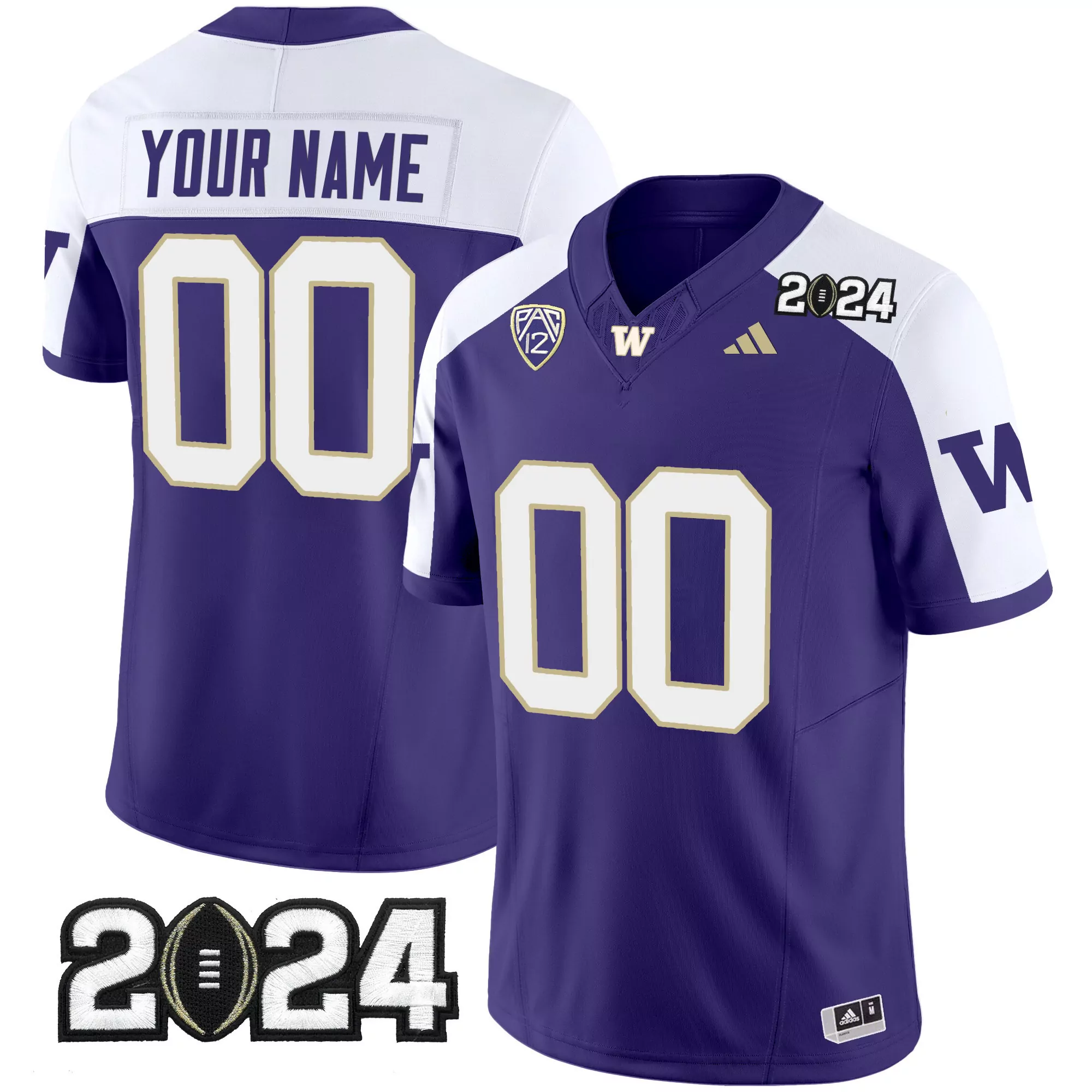 purple alternate men washington huskies 2024 vapor limited custom jersey v4 all stitched