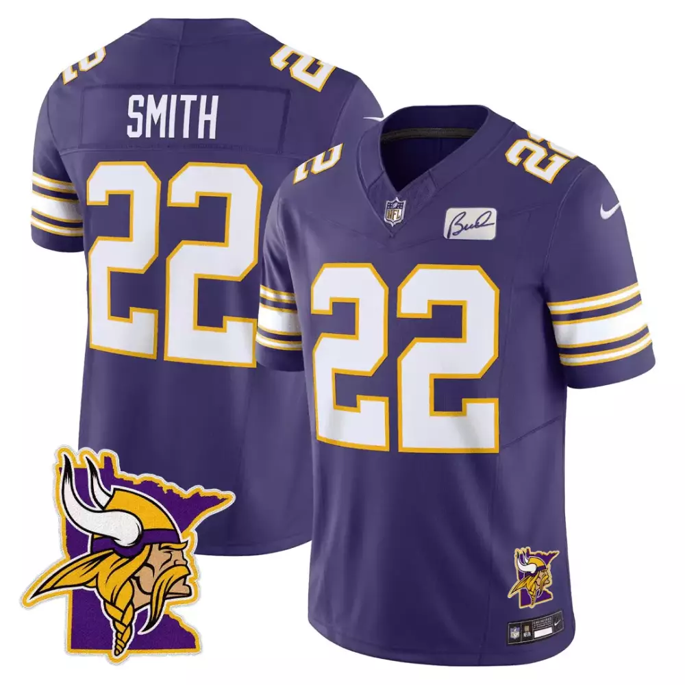 purple gold men minnesota vikings custom name custom number jersey all stitched