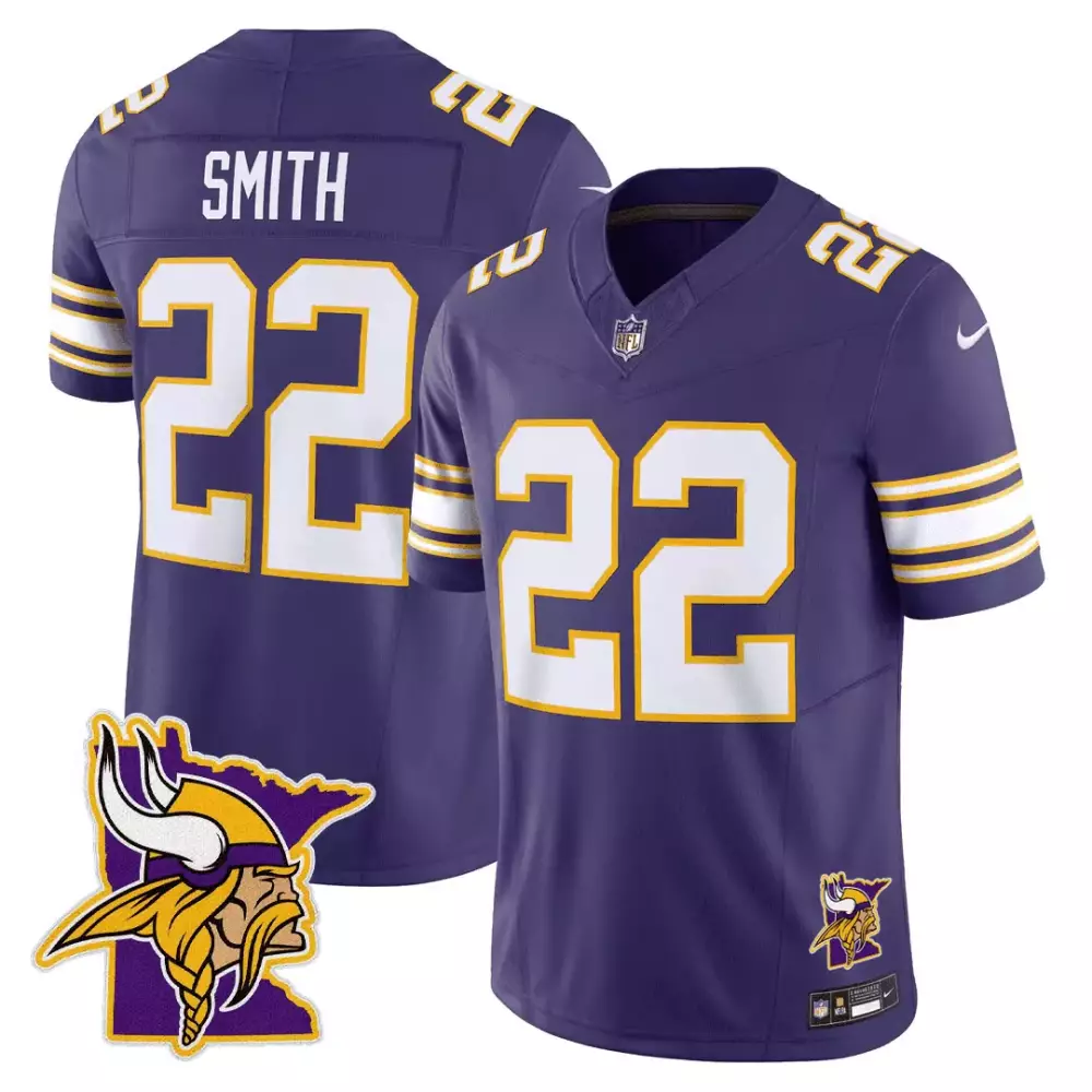 purple gold men minnesota vikings custom name custom number jersey all stitched