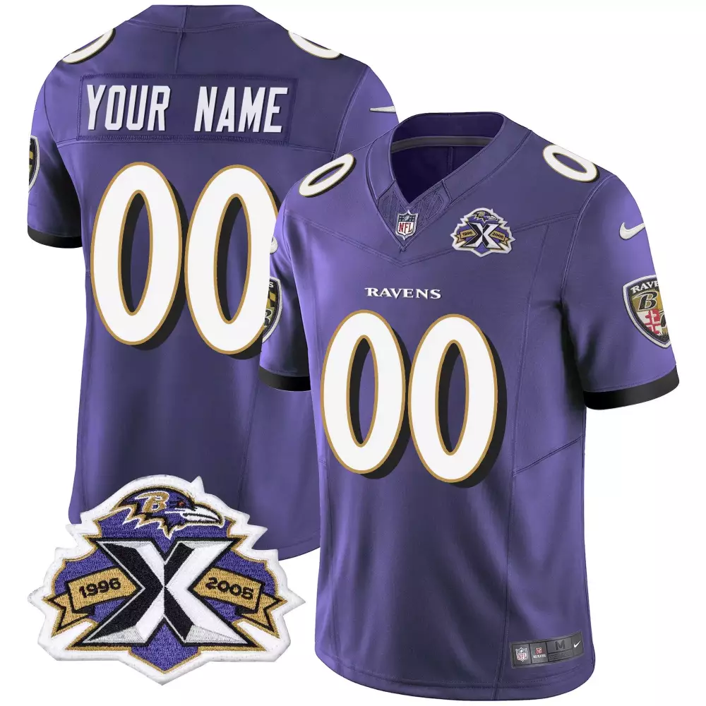 purple men baltimore ravens 2005 throwback vapor limited custom jersey all stitched