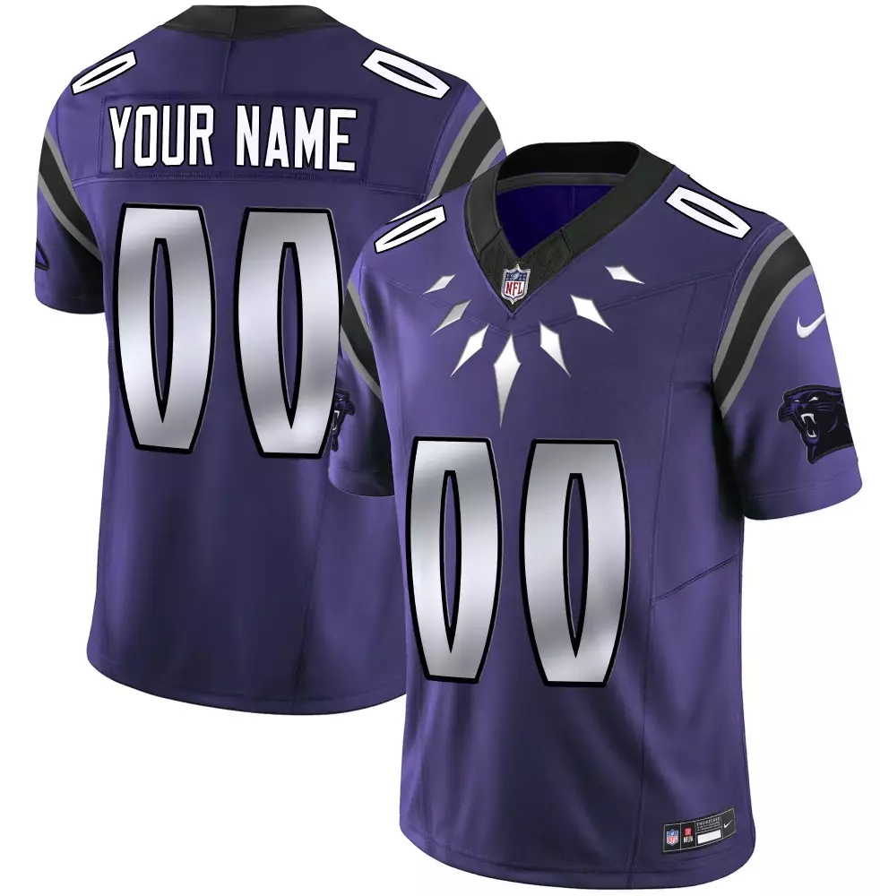 purple men carolina panthers wakanda vapor limited custom jersey all stitched