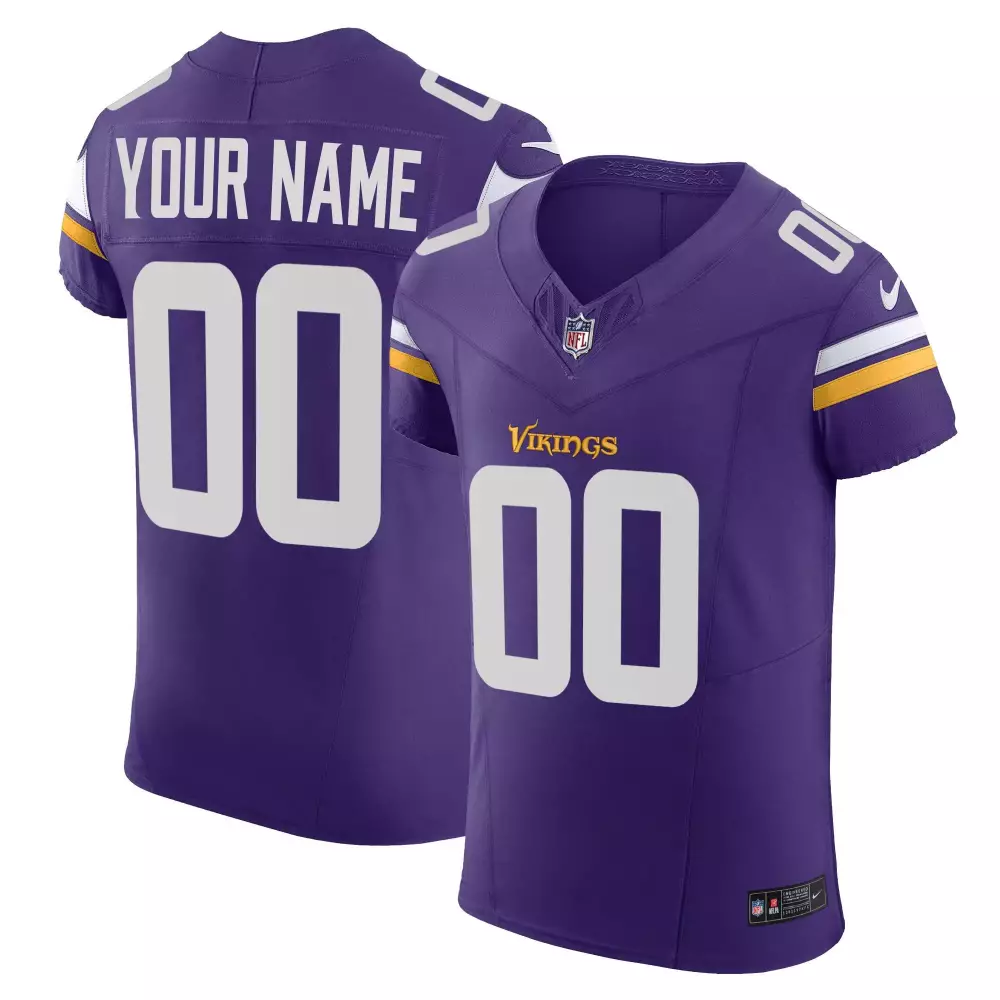 purple men minnesota vikings kings of the north patch vapor limited custom jersey v2 all stitched