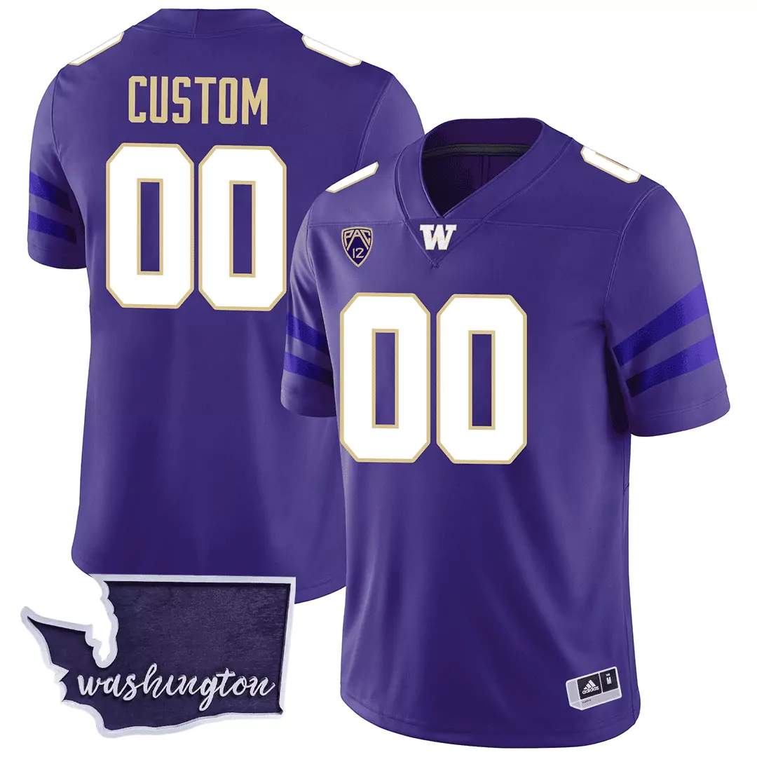 purple men washington huskies sugar bowl patch vapor jersey all stitched