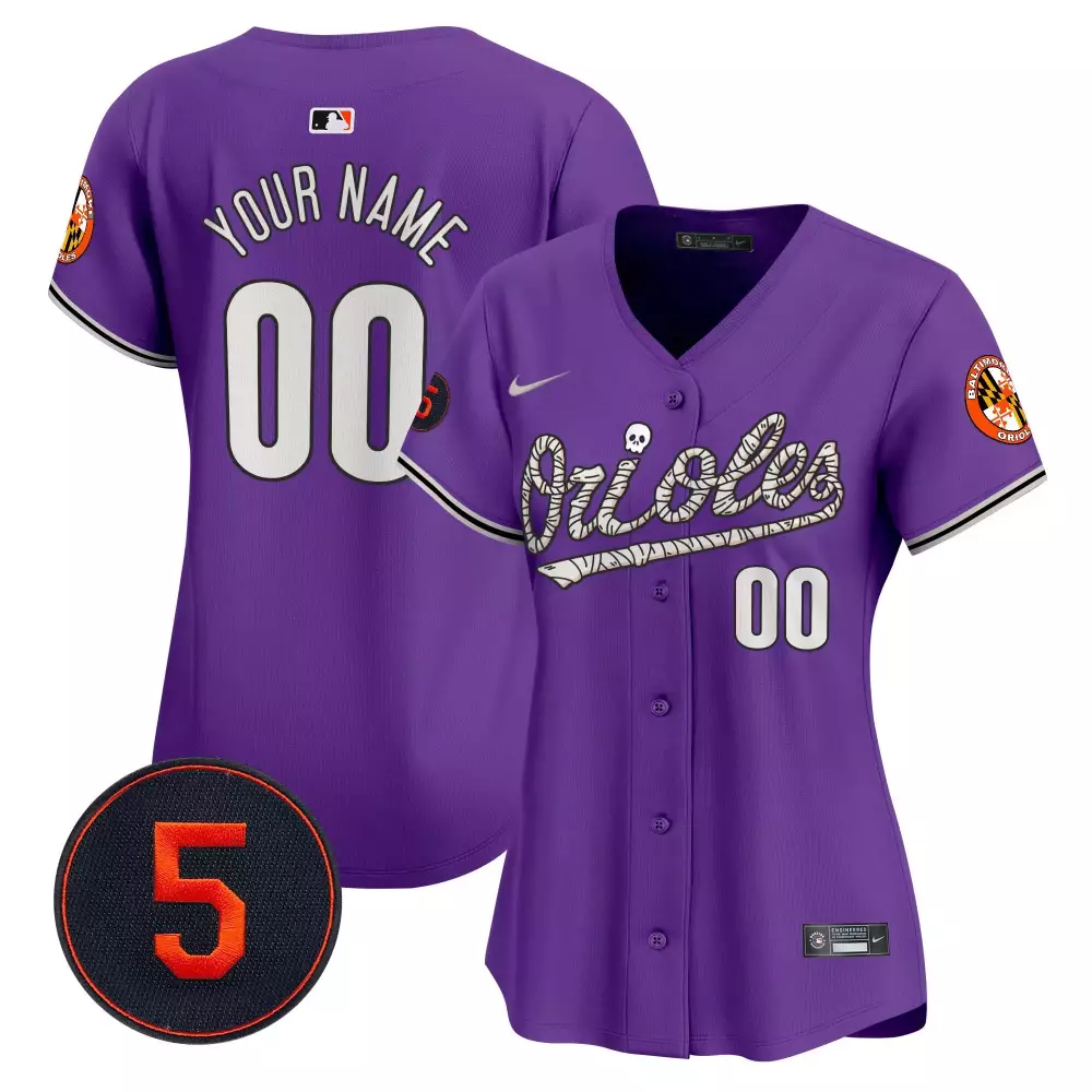 purple men baltimore orioles purple vapor premier limited custom jersey all stitched