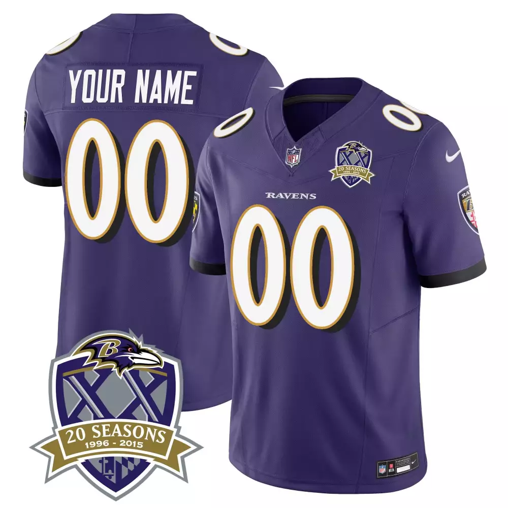 purple youth baltimore ravens 2024 maryland flag vapor limited custom jersey v2 all stitched