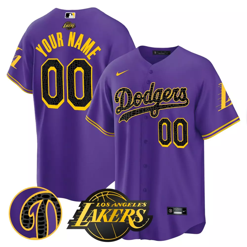 Youth Dodgers Cool Base Mamba Custom Jersey | Stitched Purple Fan Gear | For Men, Women & Youth