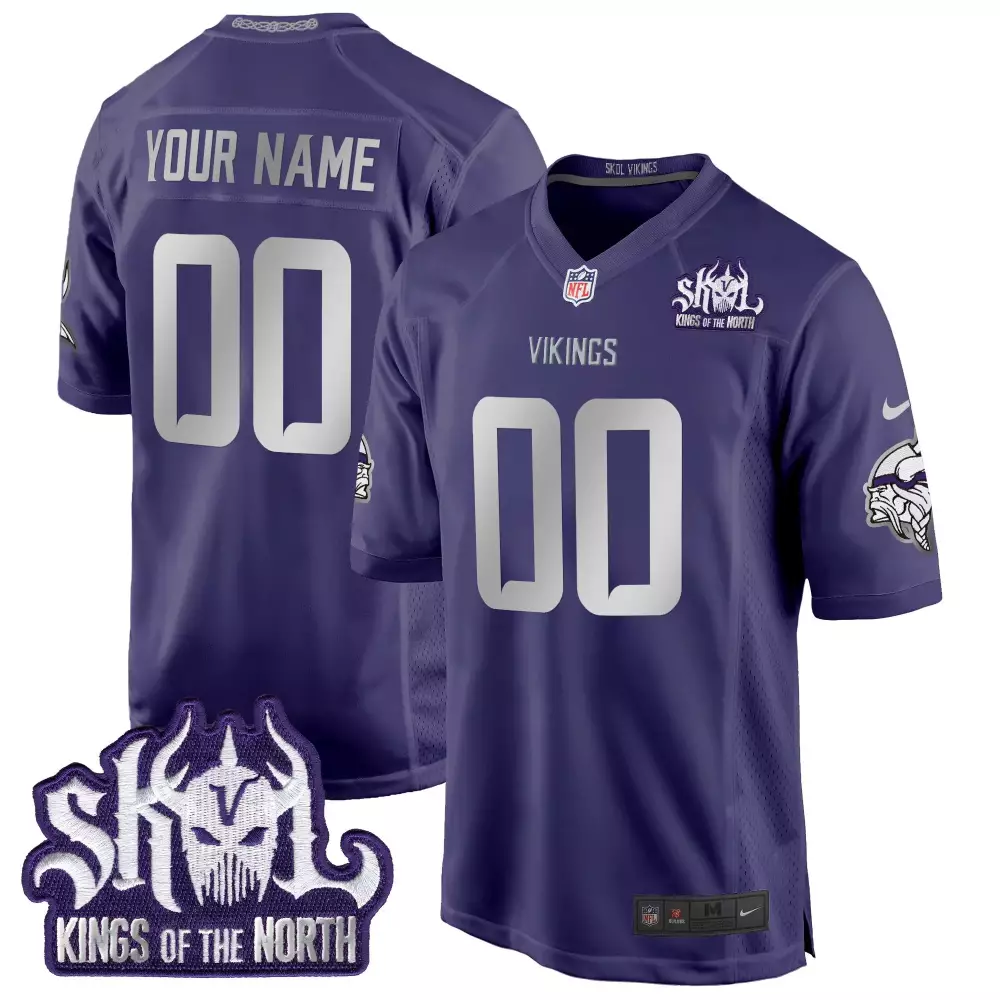 Minnesota Vikings 2024 Winter Warrior Skol Patch Game Custom Jersey | Purple Stitched Fan Gear | For Youth | For Men, Women & Youth