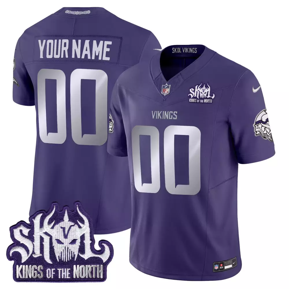 purple women vikings 2024 winter warrior skol patch vapor limited custom jersey v2 all stitched
