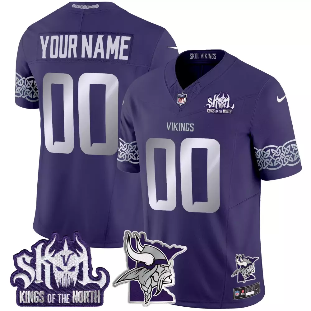 purple women vikings 2024 winter warrior skol patch vapor limited custom jersey v2 all stitched