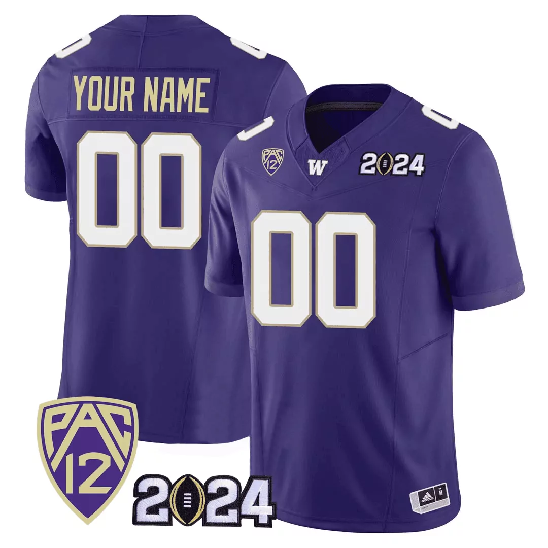 purple men washington huskies sugar bowl patch vapor jersey all stitched