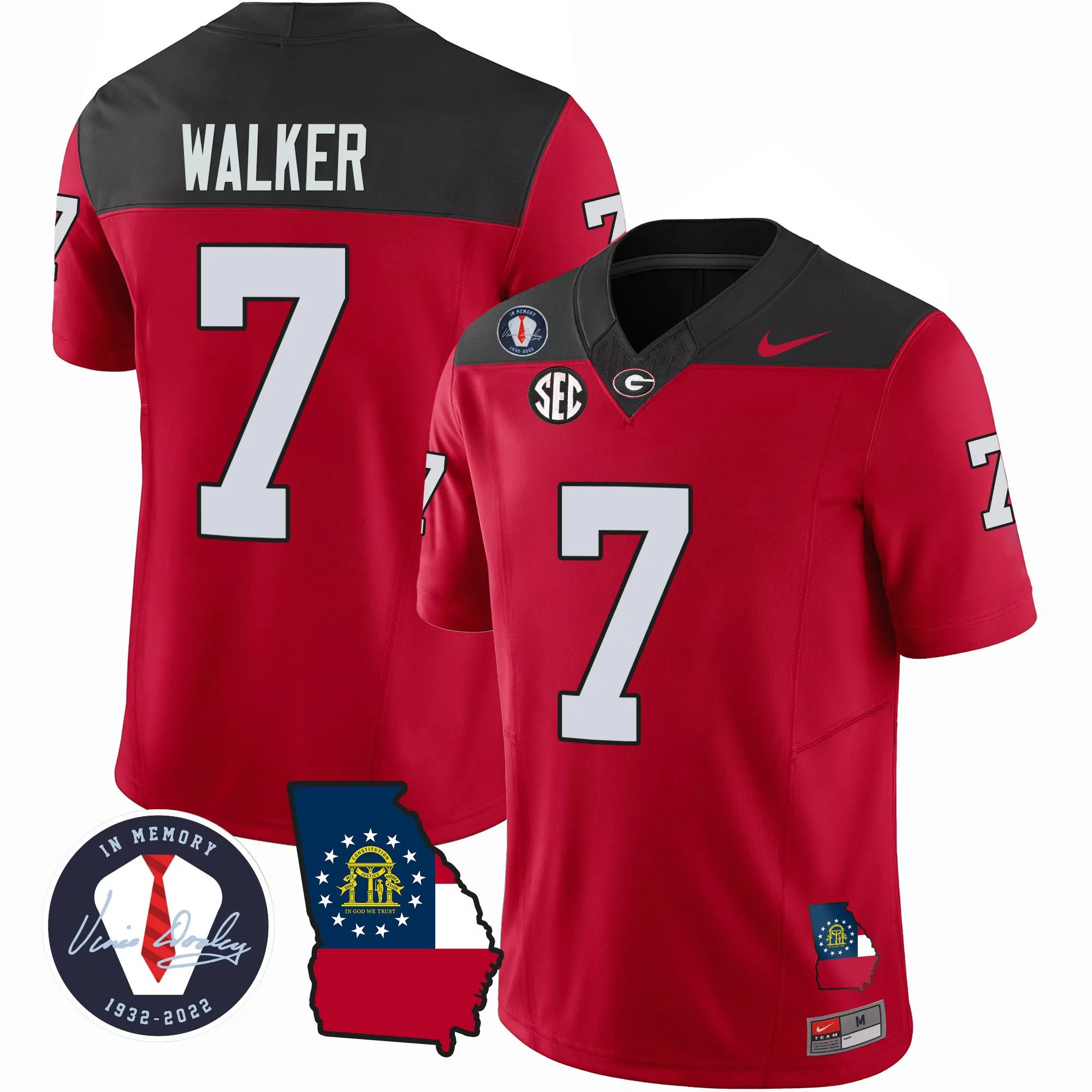 nolan smith women georgia bulldogs 2023 champions split red black jersey all stitched