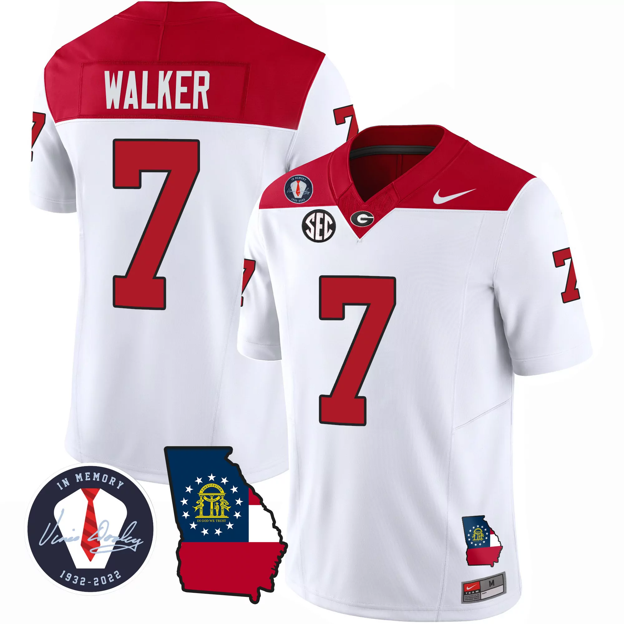 quay walker white mens georgia bulldogs 2023 alternate vapor limited jersey all stitched