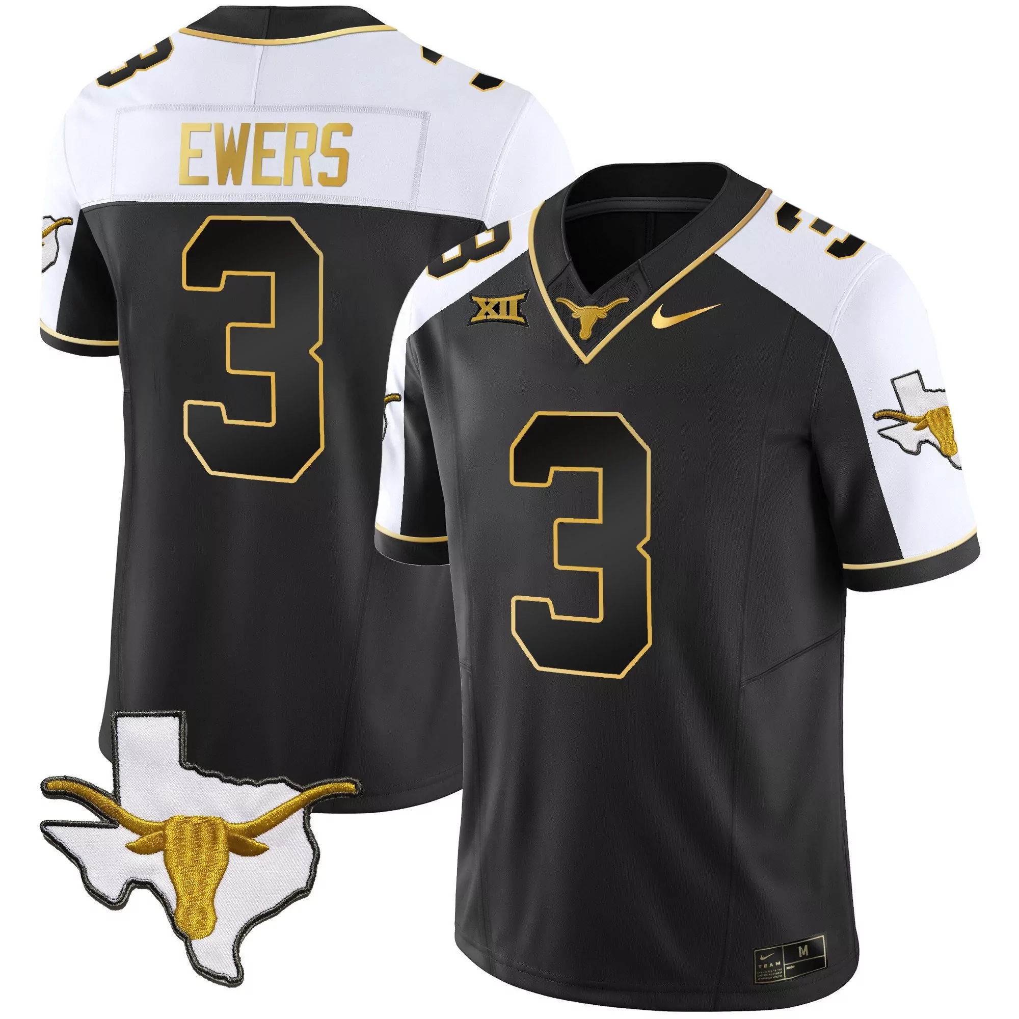 quinn ewers alternate mens texas longhorns gold vapor limited jersey all stitched