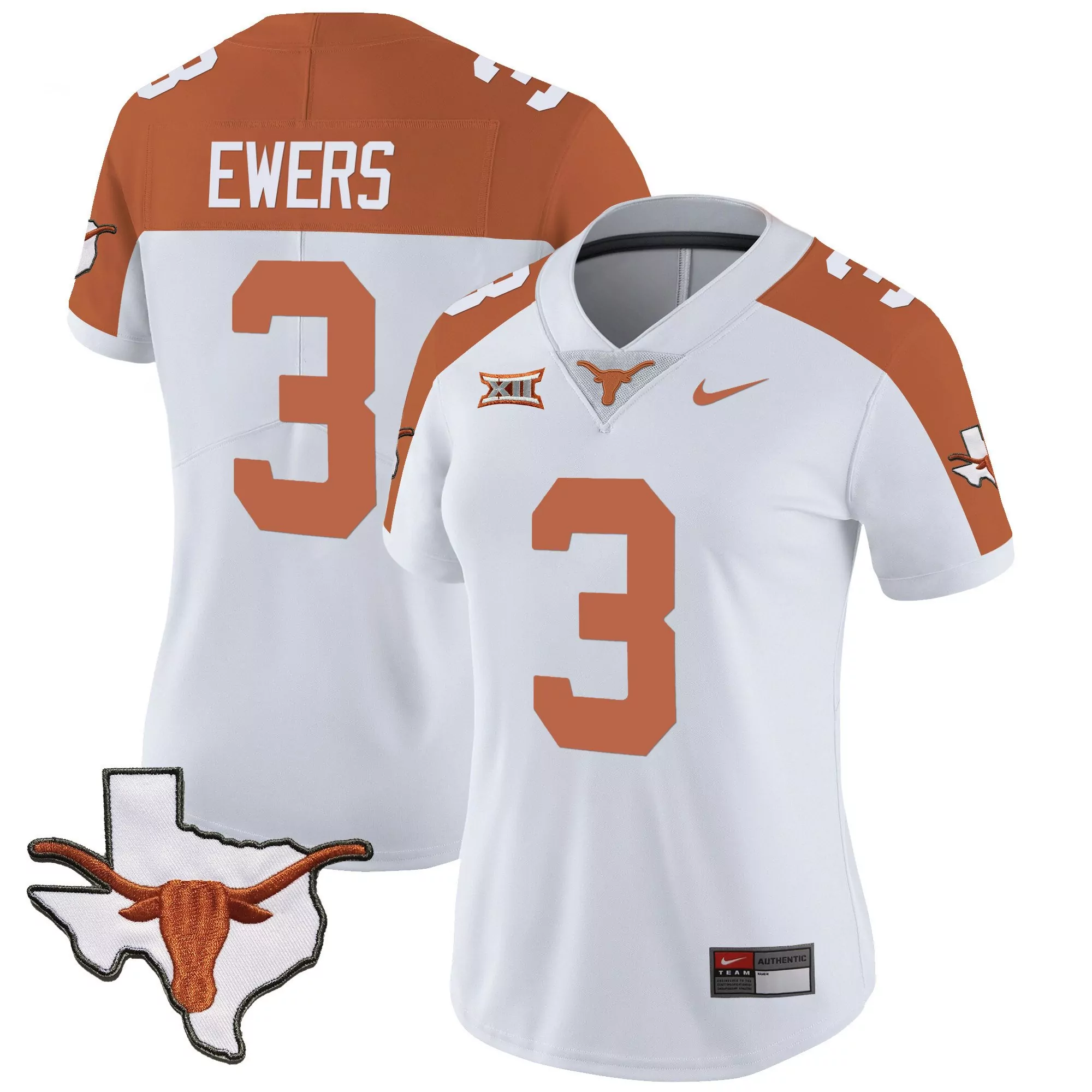 quinn ewers inverted womens texas longhorns vapor limited jersey all stitched