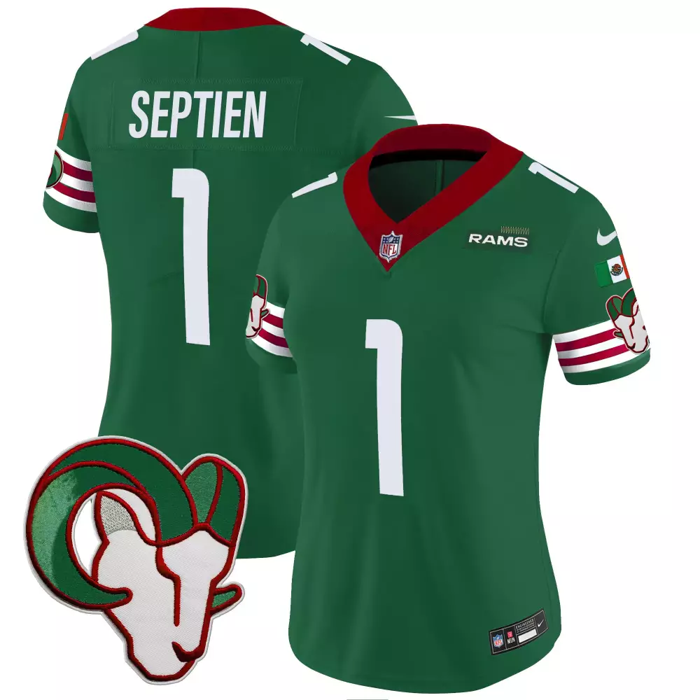 rafael septien green womens los angeles rams mexico vapor limited jersey all stitched