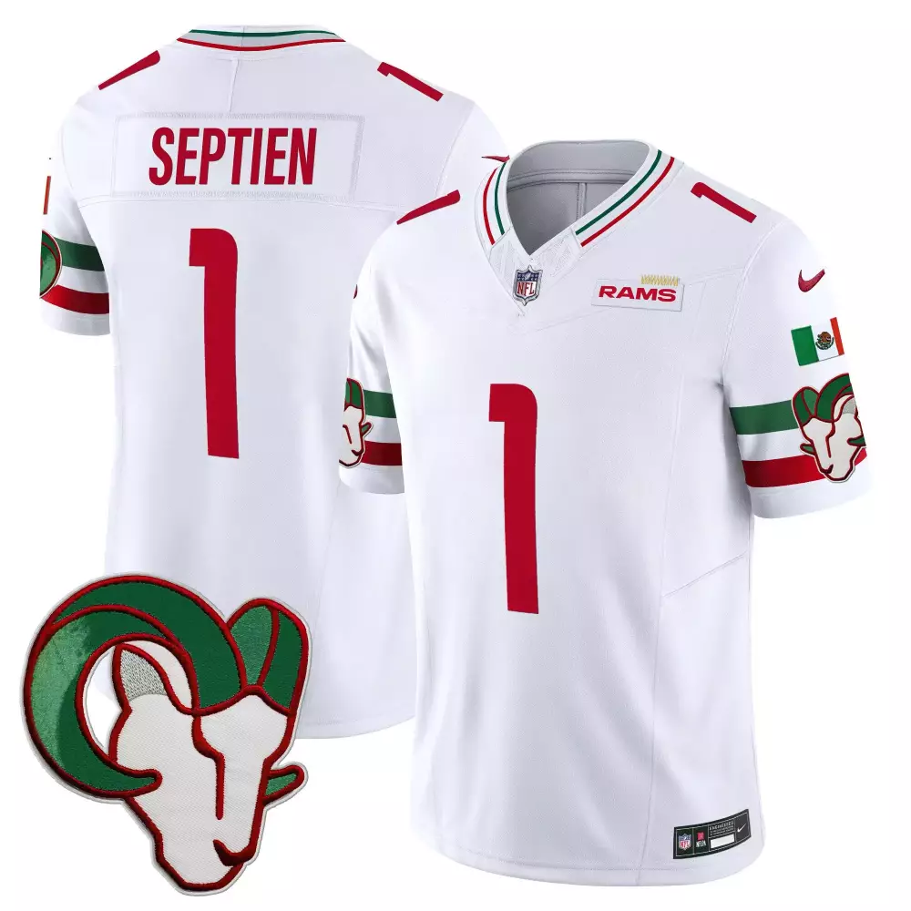 rafael septien white mens los angeles rams mexico vapor limited jersey all stitched