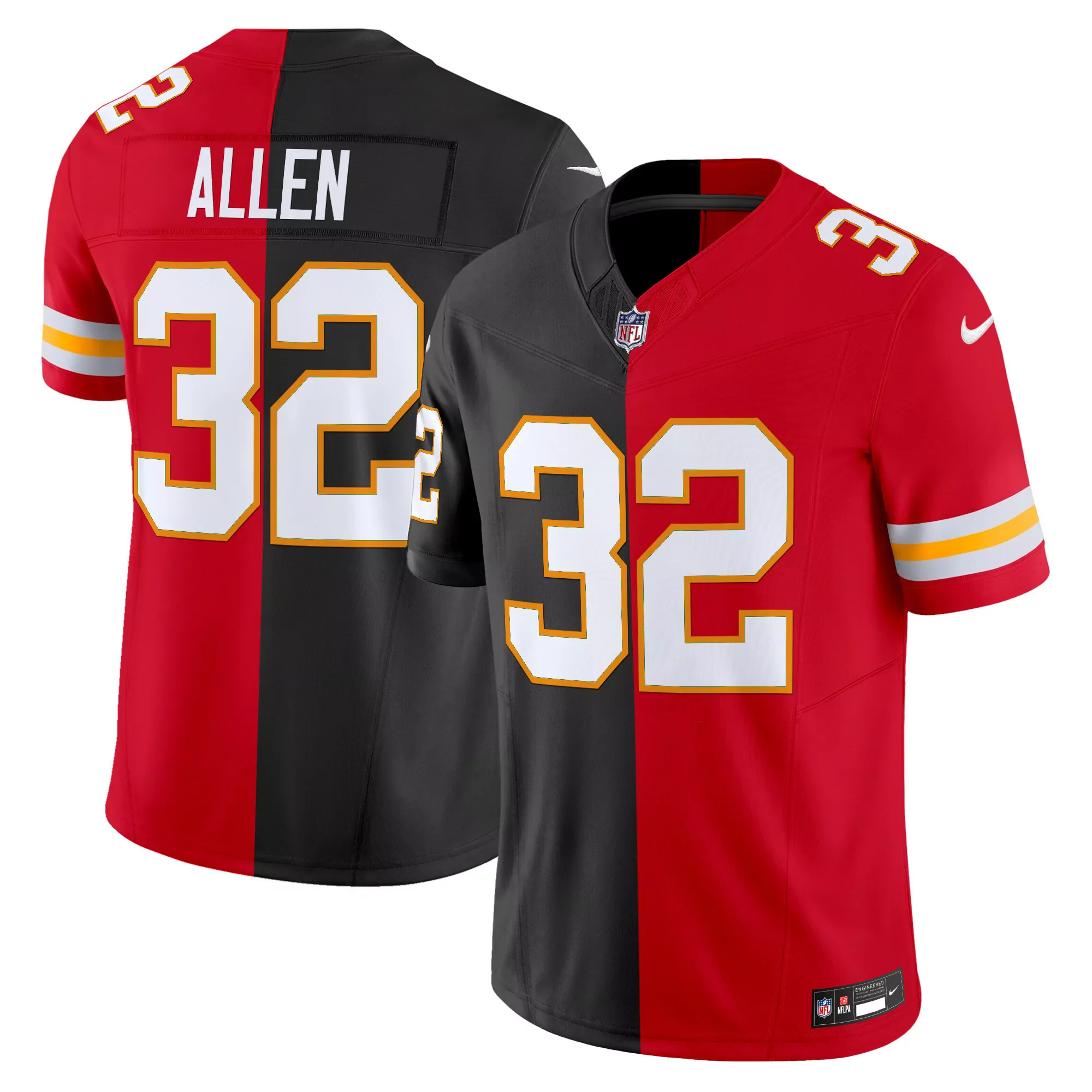 raiders chiefs youth marcus allen kansas city chiefs split vapor limited jersey all stitched