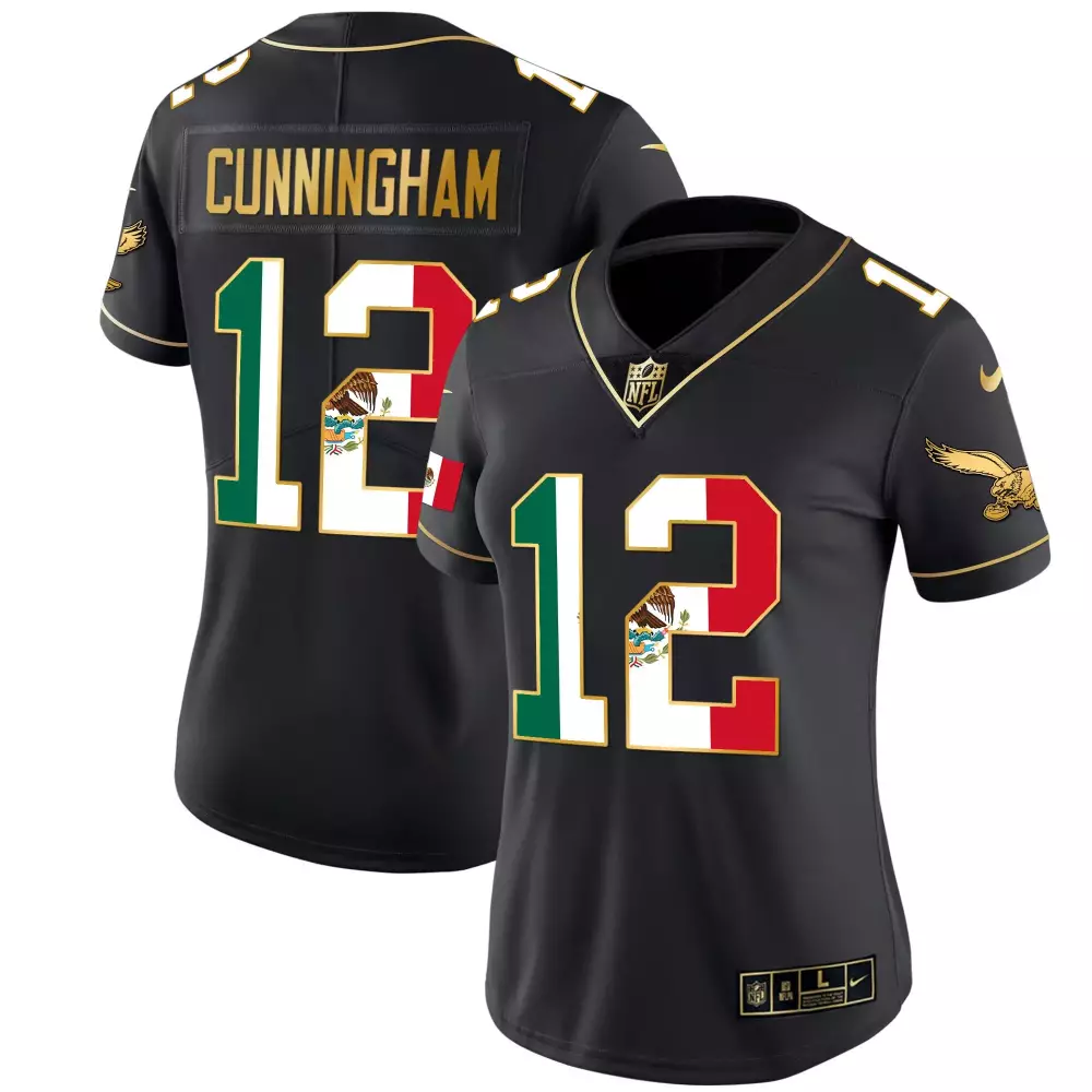 Randall Cunningham Philadelphia Eagles Women's Gold Trim Vapor Player Jersey | Stitched Fan Gear | Perfect for Game Day | For Women